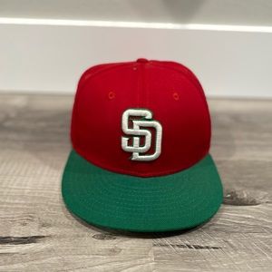 San Diego Padres Red/Green Fitted Hat